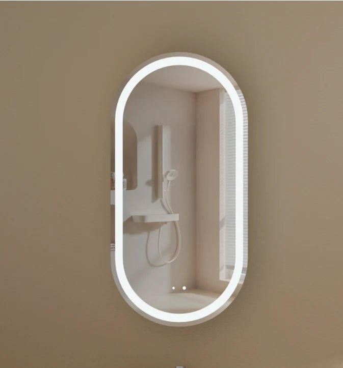 Bathroom mirror with LED light installed in Berwick bathroom