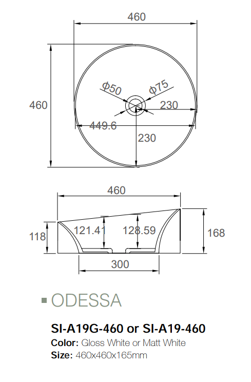 Odessa above counter solid surface basin - sleek and contemporary design for modern bathroom spaces