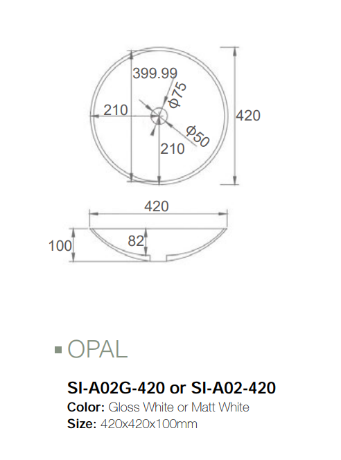 Opal above counter solid surface basin - stylish and functional addition to modern bathroom designs