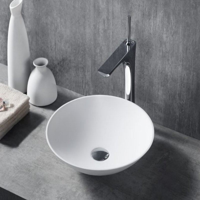 Opal above counter solid surface basin - stylish and functional addition to modern bathroom designs