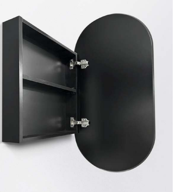 KRYSTAL | SHAVING CABINET | MATT BLACK | 450X900