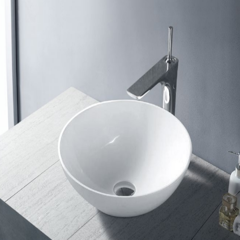 Otis above counter solid surface basin - modern and sleek addition to any bathroom space