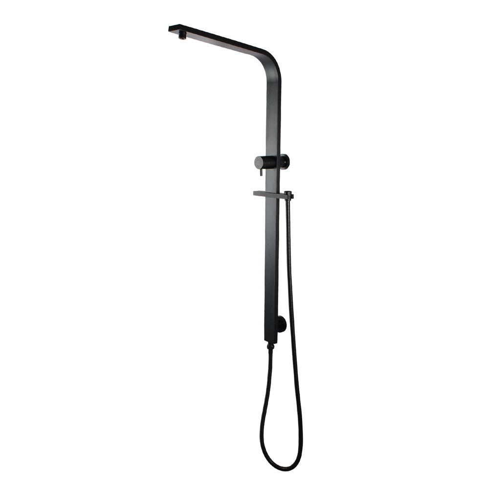 SQUARE SHOWER STATION MATT BLACK