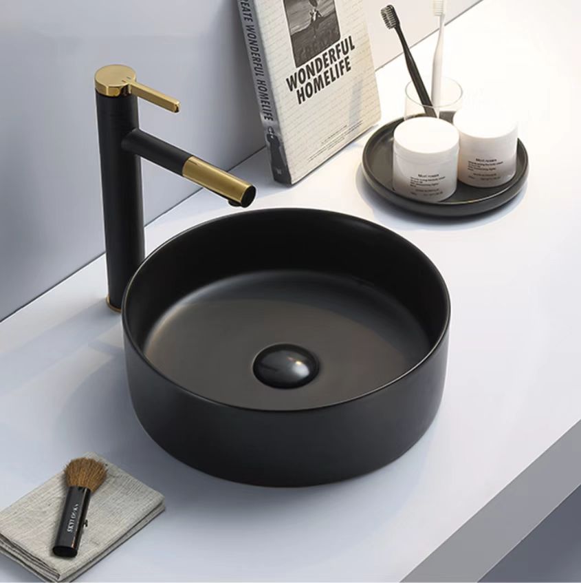 Black Marble Round Basin - Elegant and luxurious addition to any bathroom