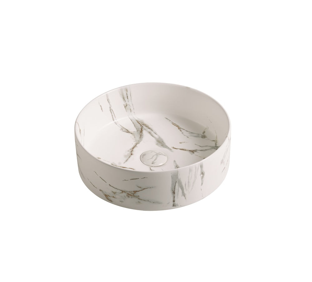 Carrara Round Basin - Classic marble design for timeless elegance