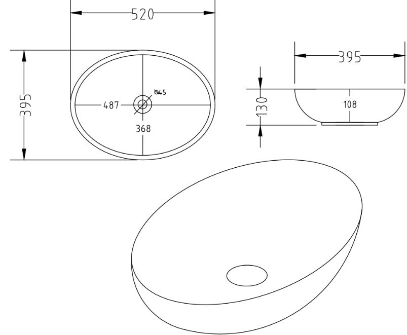 Oval basin in black marble - elegant and luxurious addition to any modern bathroom space