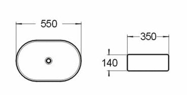 Oval basin in gloss black - sleek and modern addition to contemporary bathroom designs