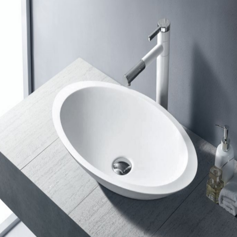 Phoenix-600 above counter solid surface basin - modern and stylish addition to any bathroom space
