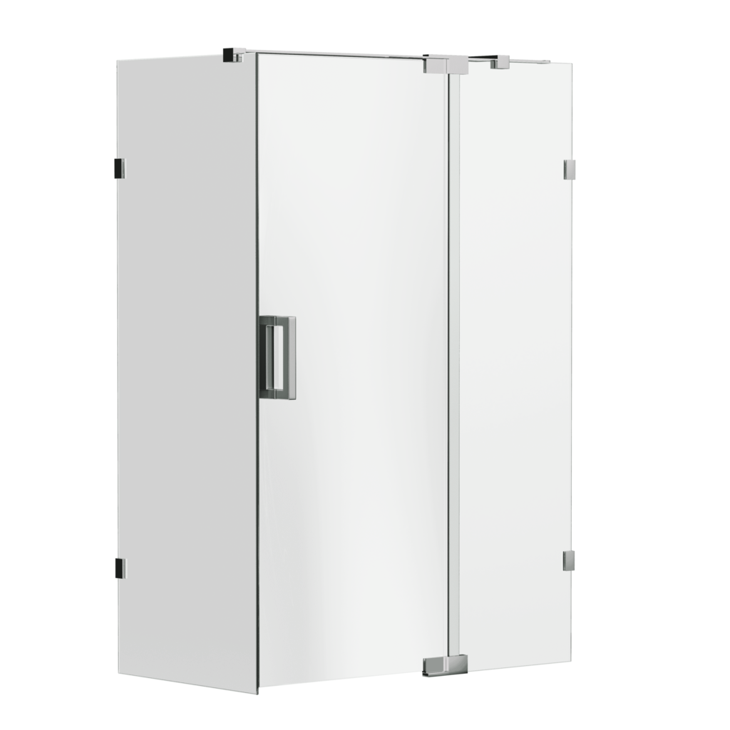 Pivot door shower screen chrome finish Berwick, contemporary shower solution for modern bathrooms
