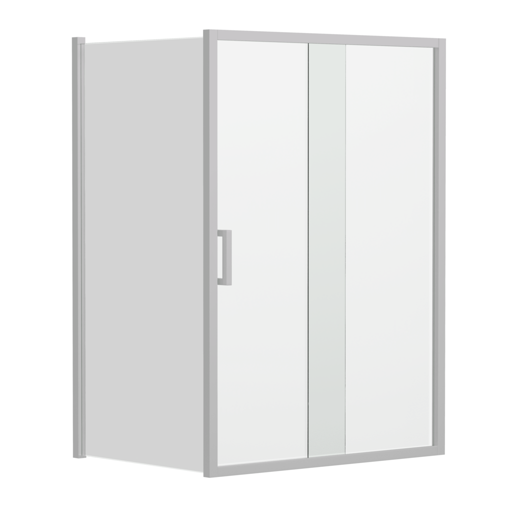 SEMI FRAMELESS SLIDING SHOWER SCREEN | FRONT PANEL | CHROME