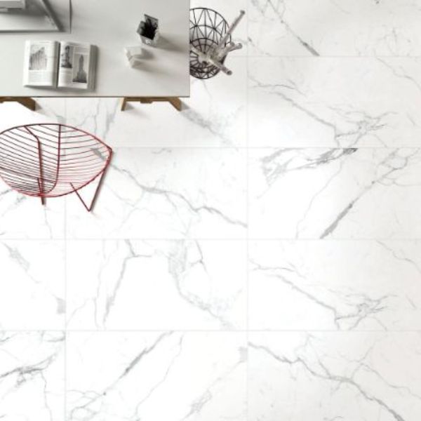 Statuario Bianco Matte 600x1200 Tiles - Add timeless elegance and sophistication to your space 