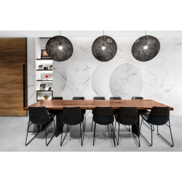 Statuario Bianco Slate Tiles 600x1200 - Elevate your space with timeless elegance and modern sophistication