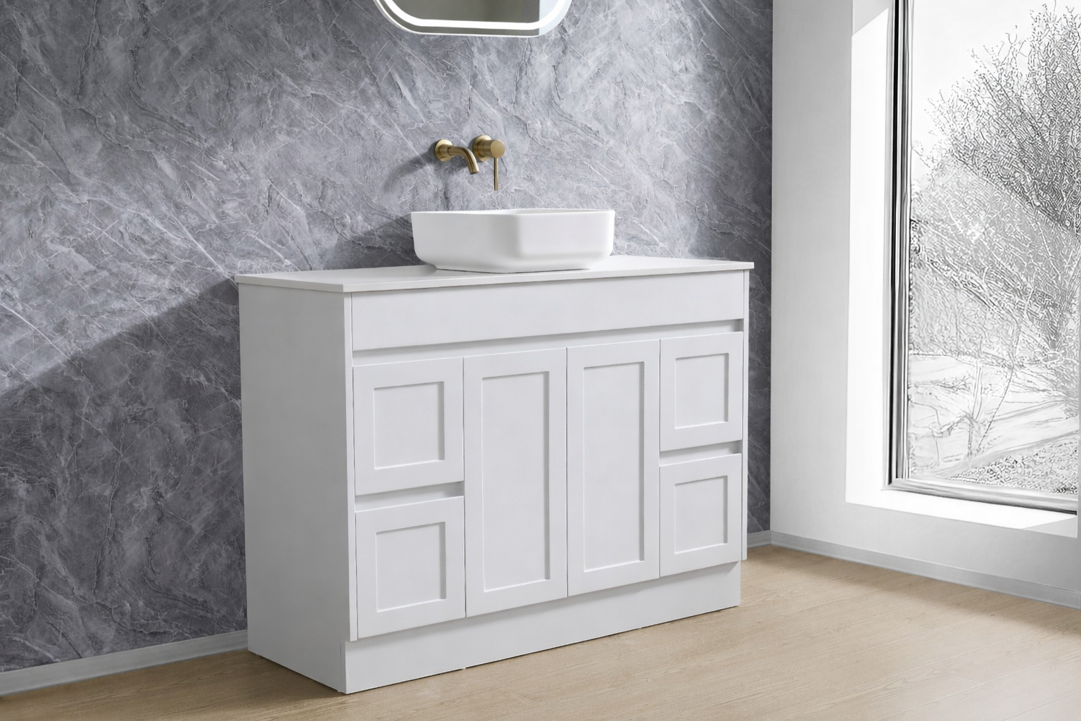 QUINN 1200MM FREESTANDING VANITY | CERAMIC TOP