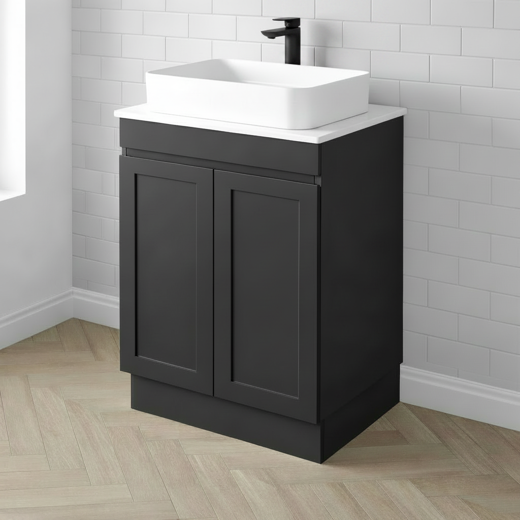 QUINN 600MM FREESTANDING VANITY | STONE TOP