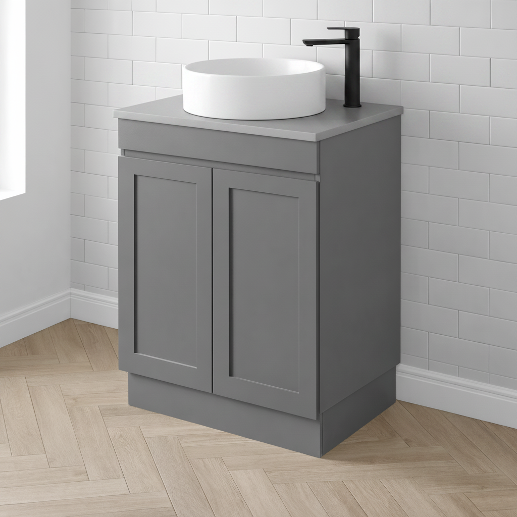 QUINN 600MM FREESTANDING VANITY | STONE TOP