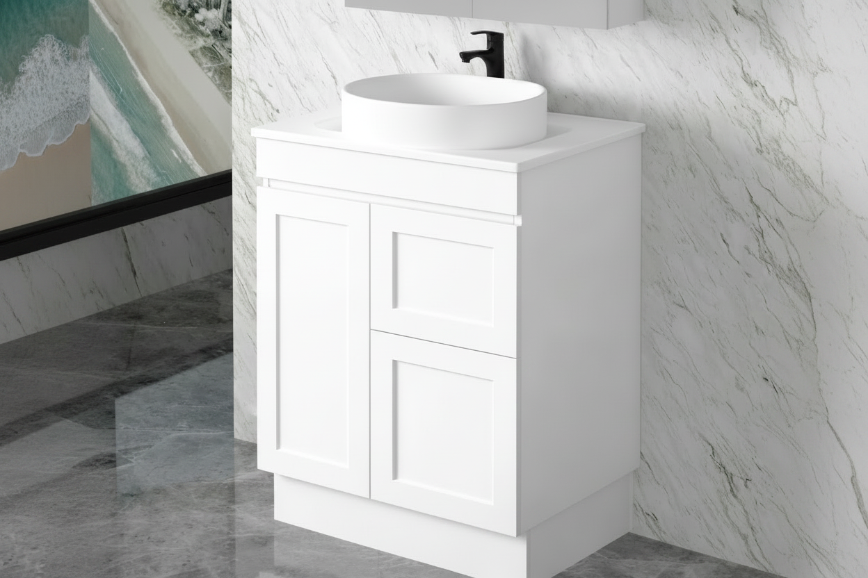 QUINN 750MM FREESTANDING VANITY | STONE TOP