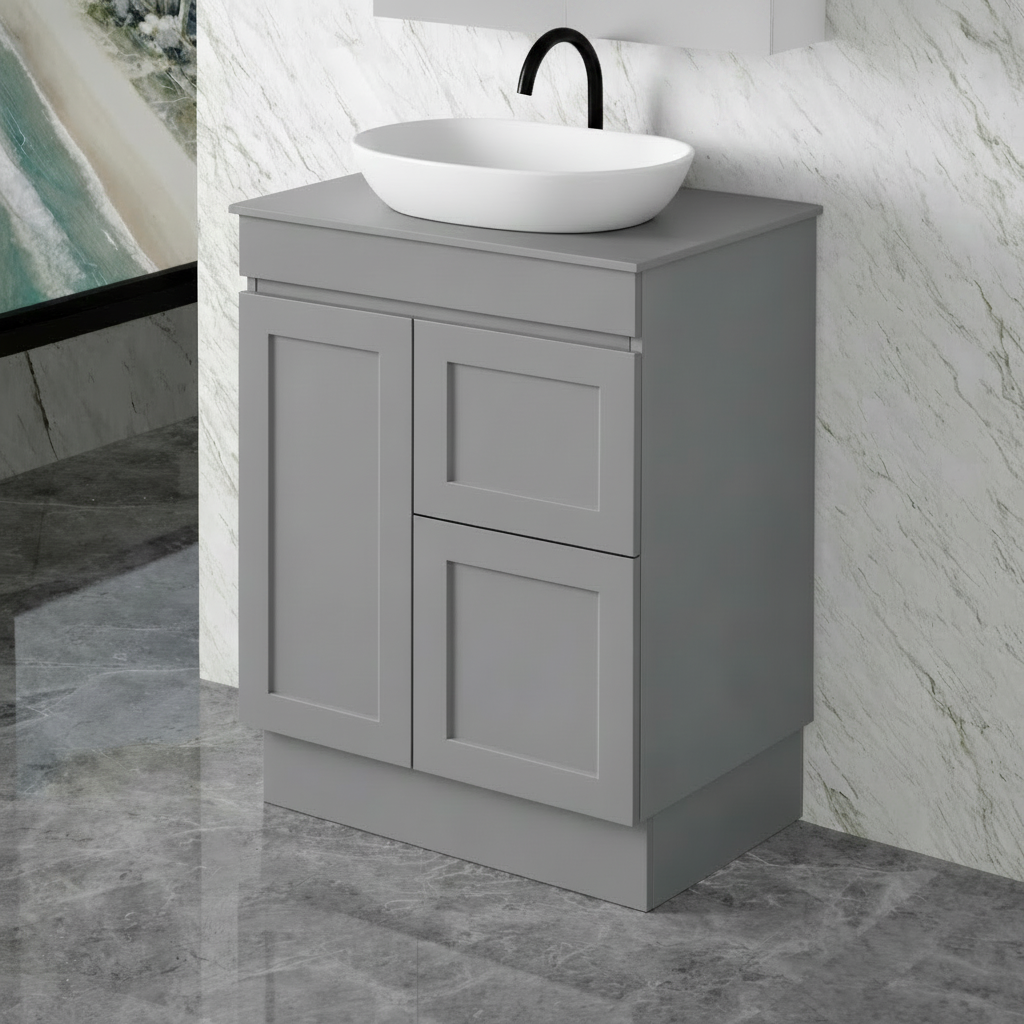 QUINN 750MM FREESTANDING VANITY | STONE TOP