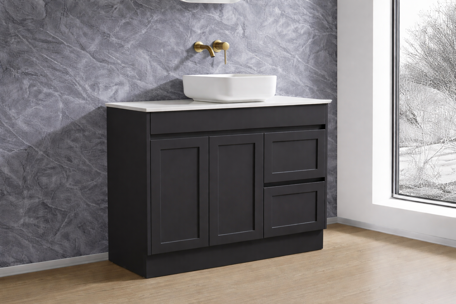 QUINN 1200MM FREESTANDING VANITY | CERAMIC TOP
