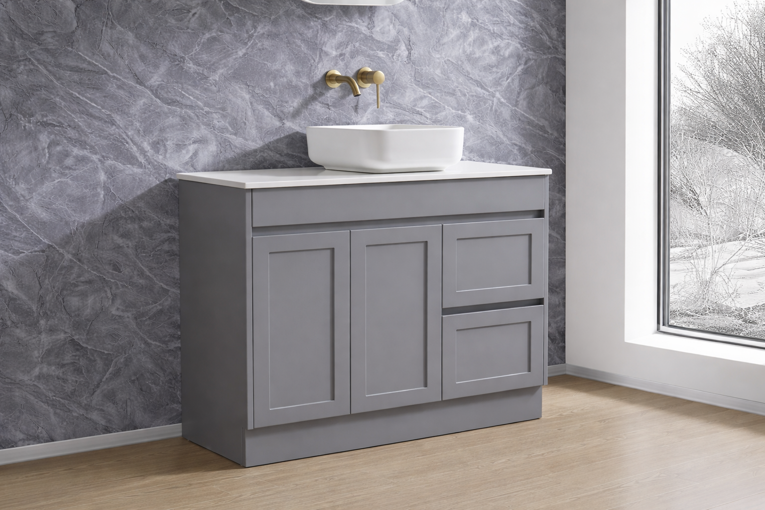 QUINN 1200MM FREESTANDING VANITY | CERAMIC TOP
