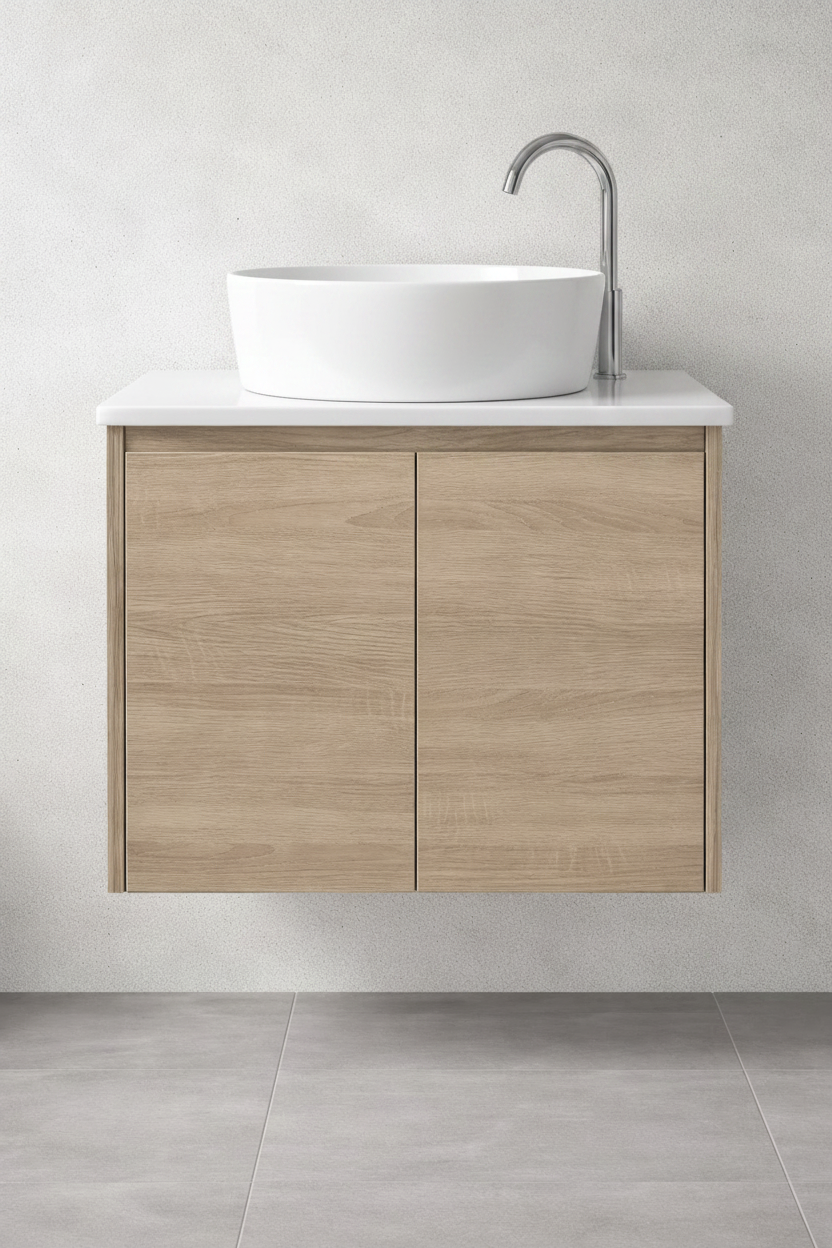 ROYCE 600MM WALL HUNG VANITY | CERAMIC TOP