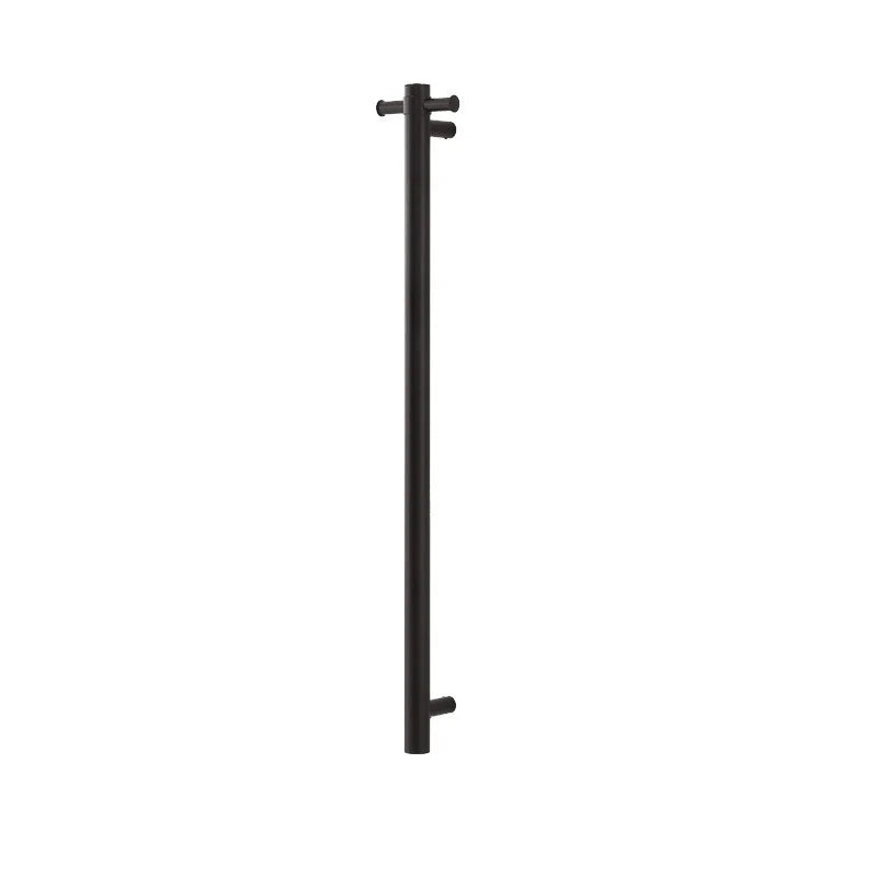 Modern Bathroom Round Heated Towel Rail Matt Black