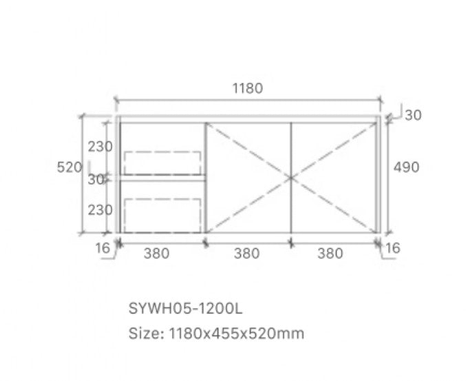 ROYCE 1200MM WALL HUNG VANITY | STONE TOP