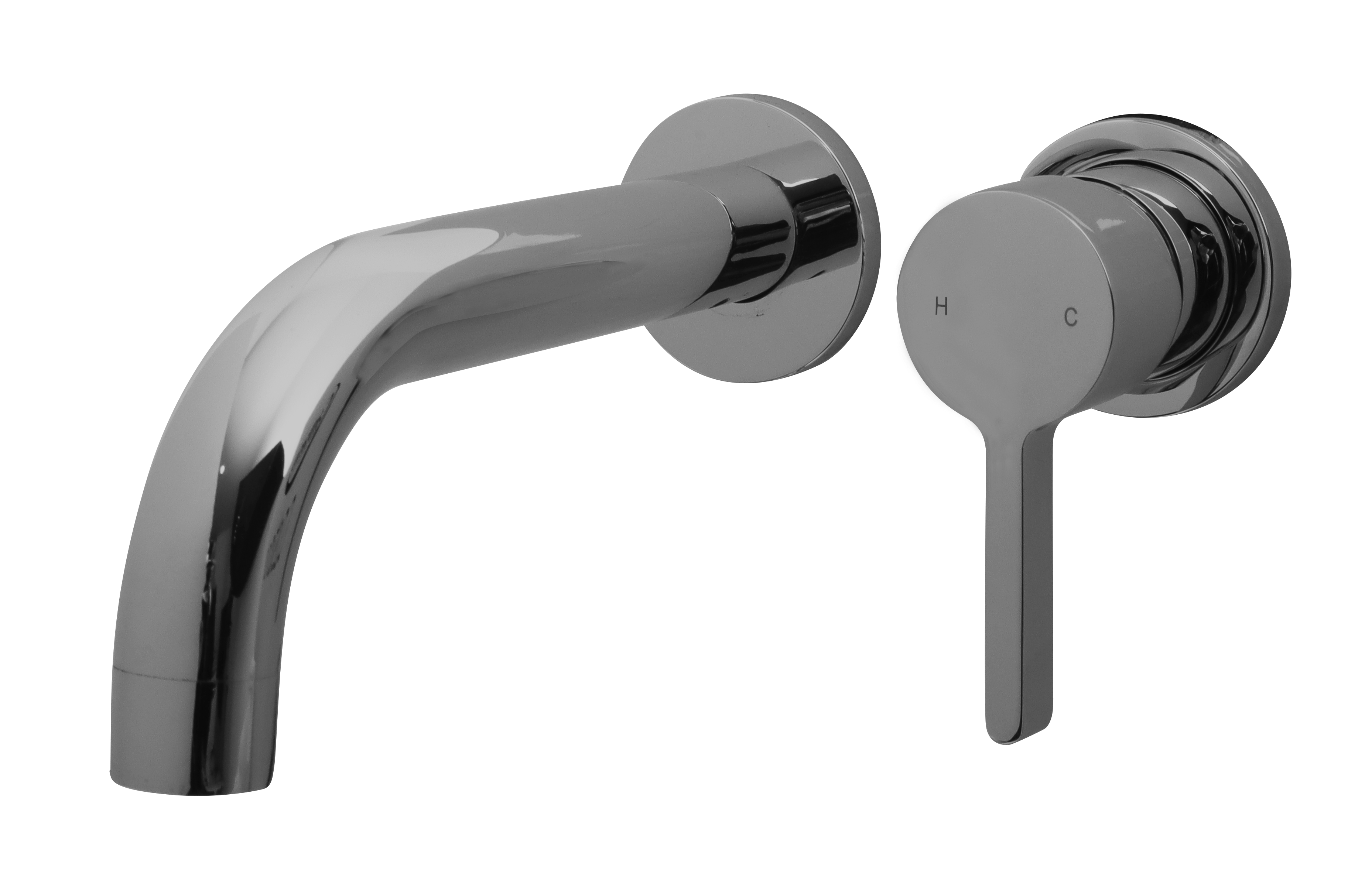 Sophisticated Siera Wall Bend Spout with 60mm Plates & Wall Mixer - Elevate your bathroom with style and functionality