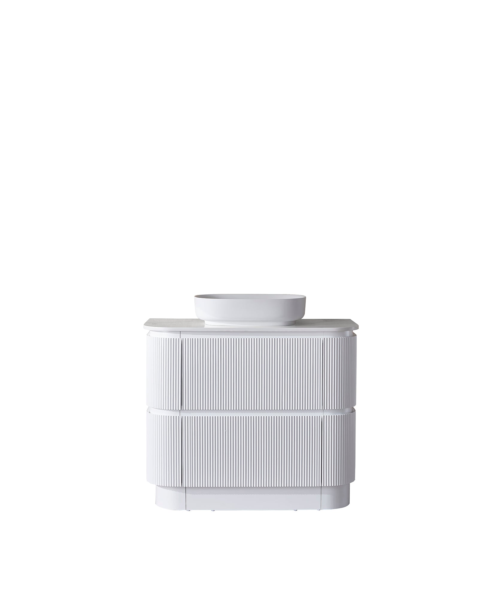HUDSON 1200MM FREE STANDING VANITY| MATT WHITE | STONE TOP
