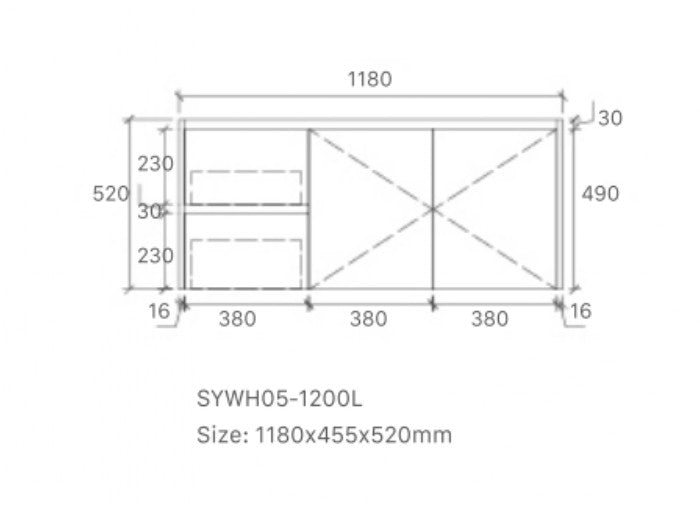 ROYCE 1200MM WALL HUNG VANITY | CERAMIC TOP