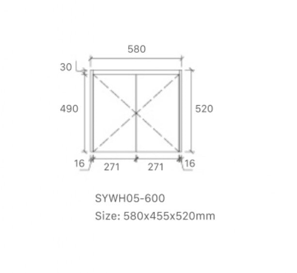 ROYCE 600MM WALL HUNG VANITY | CERAMIC TOP