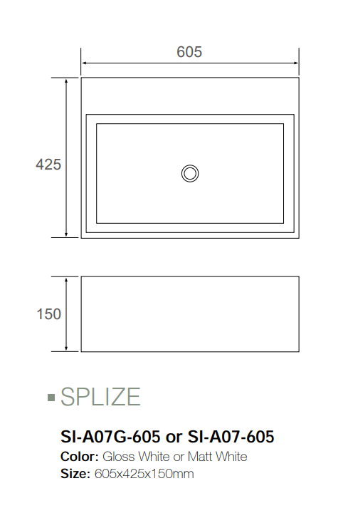 Splize Above Solid Surface Basin - Elevate your bathroom with modern design and superior functionality