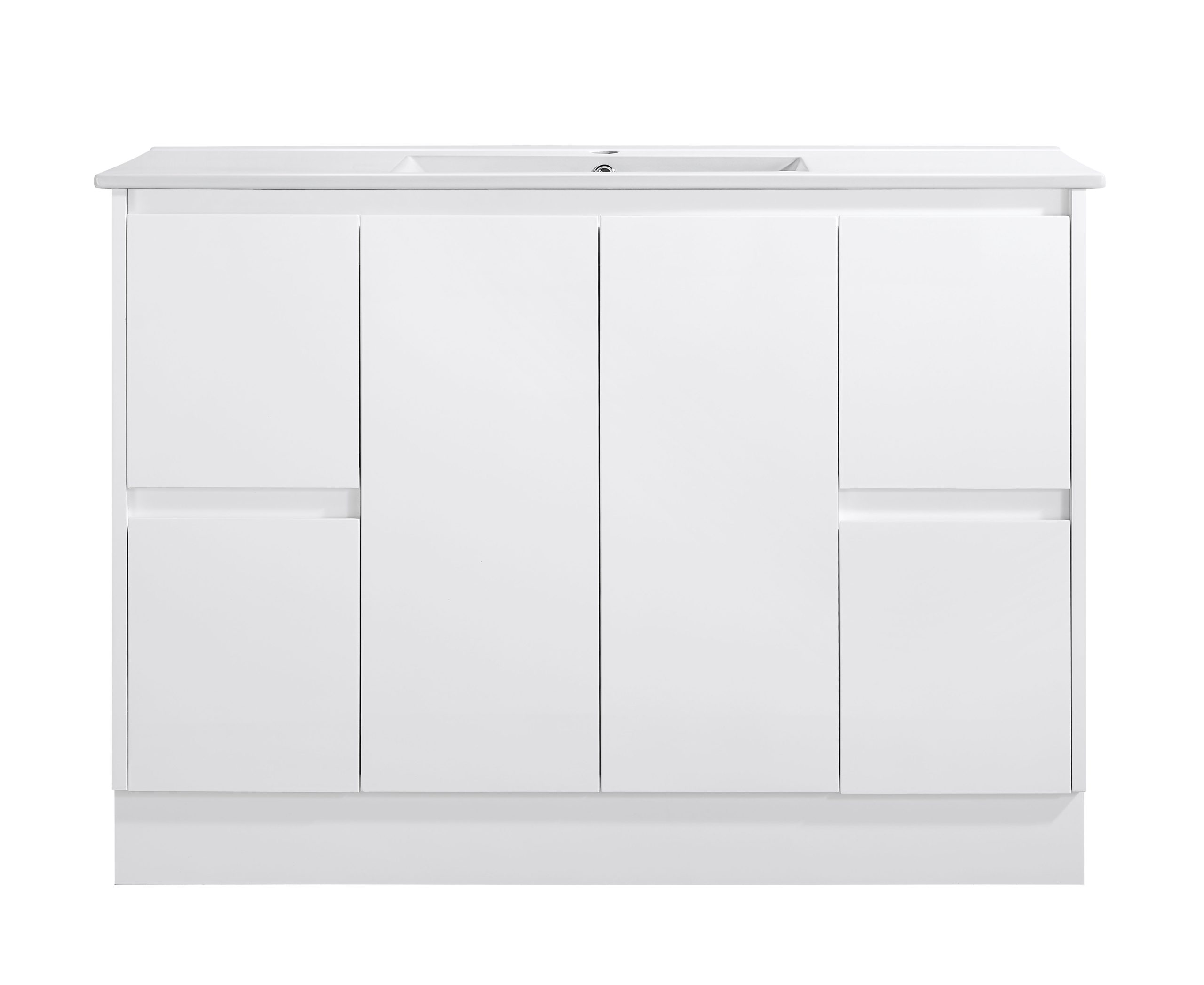 SAMMY 1200MM FREESTANDING VANITY | GLOSS WHITE | CERAMIC TOP