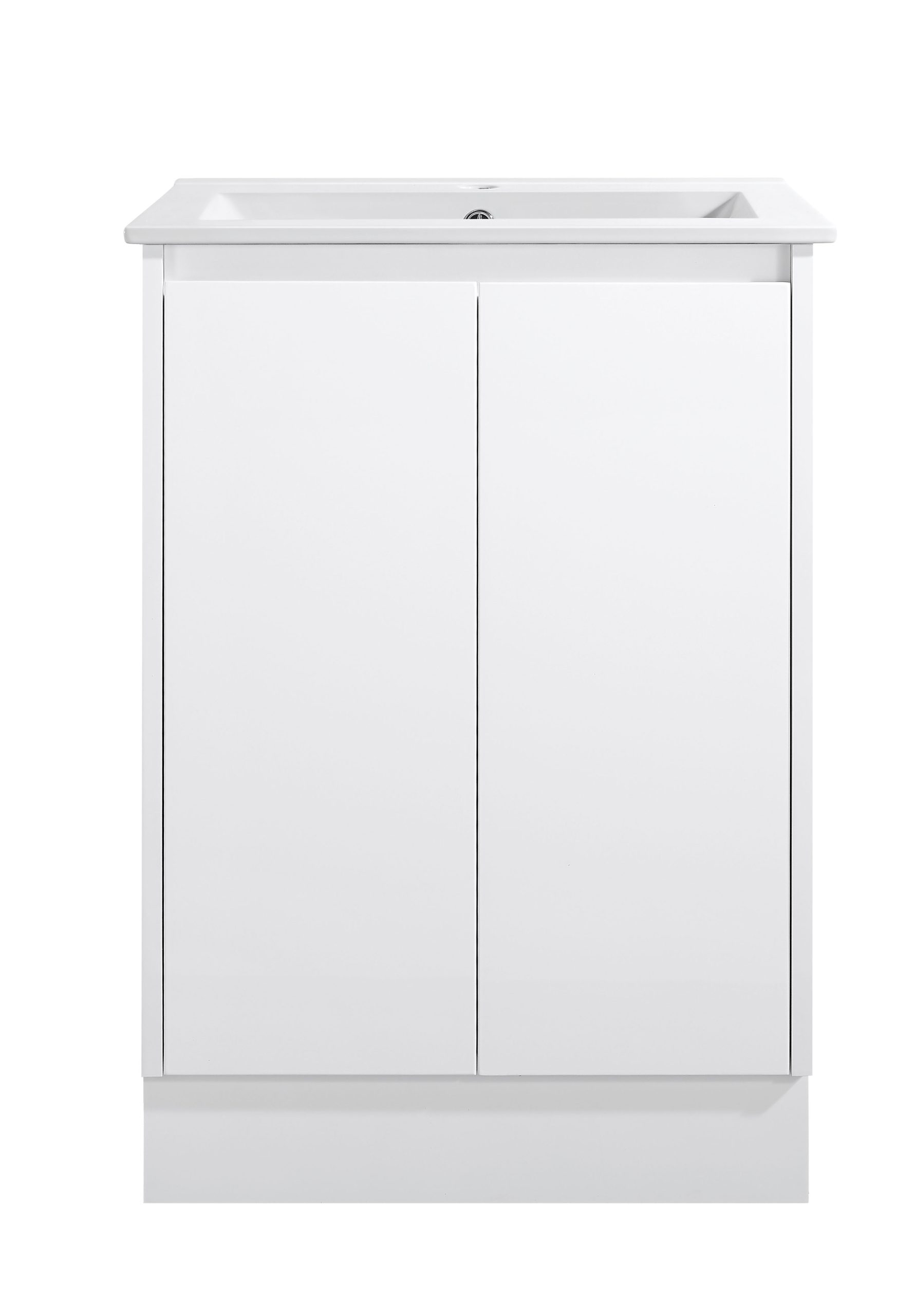 SAMMY 600MM FREESTANDING VANITY | GLOSS WHITE | CERAMIC TOP