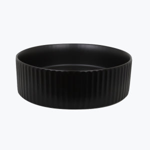 Siera Flute Above Counter Basin in Matte Black - Contemporary and Sleek Bathroom Fixture