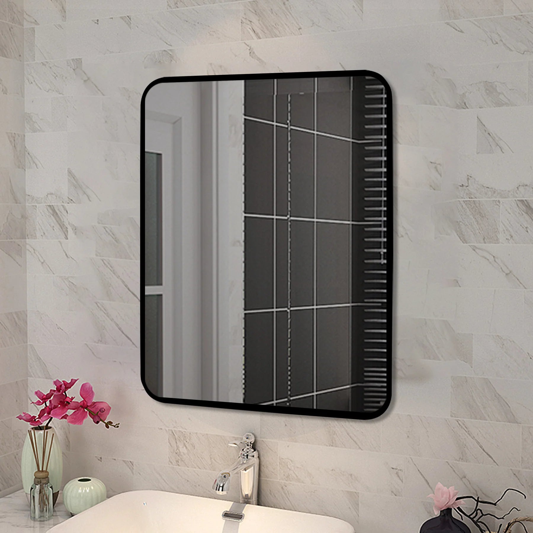 BLACK FRAME | SQUARE MIRROR | 650X800