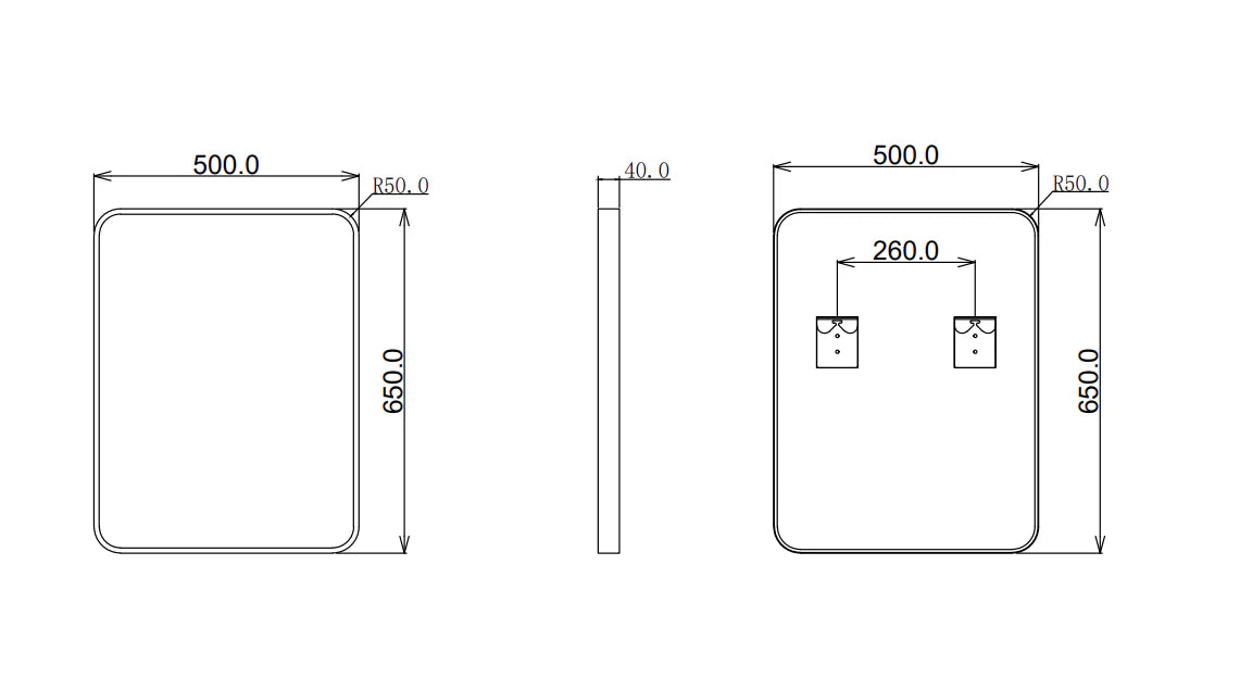 Square mirror with black frame for modern bathroom
