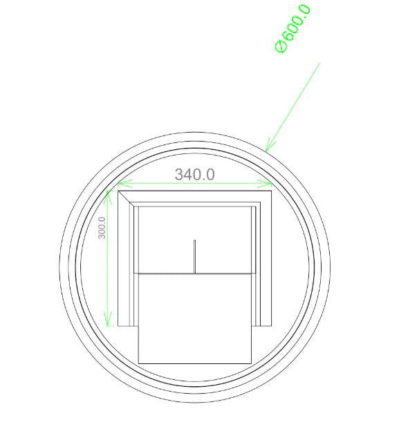 ROUND | FRONT LIT LED MIRROR | 600MM