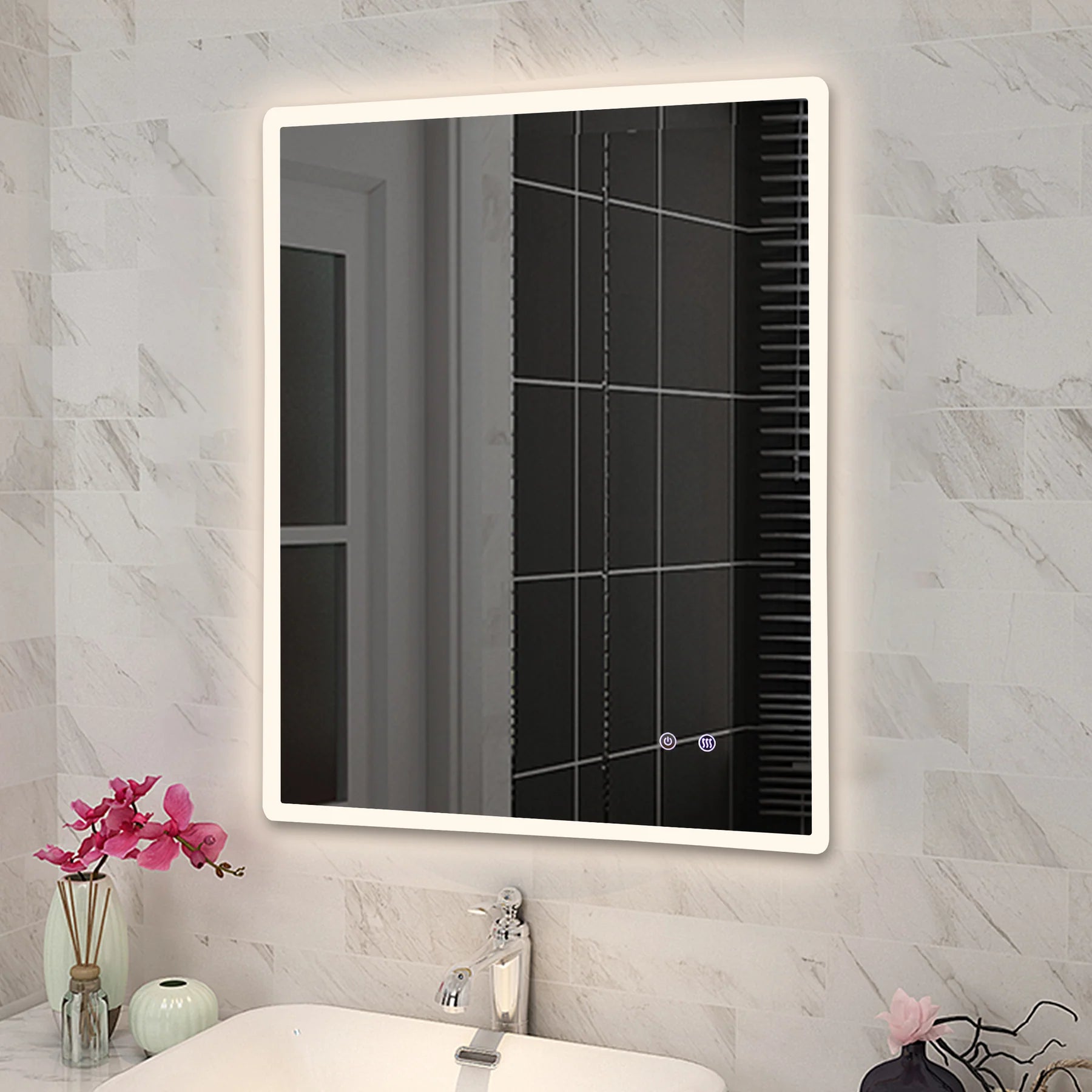 RECTANGLE | FRONT LIT LED MIRROR | 600X750