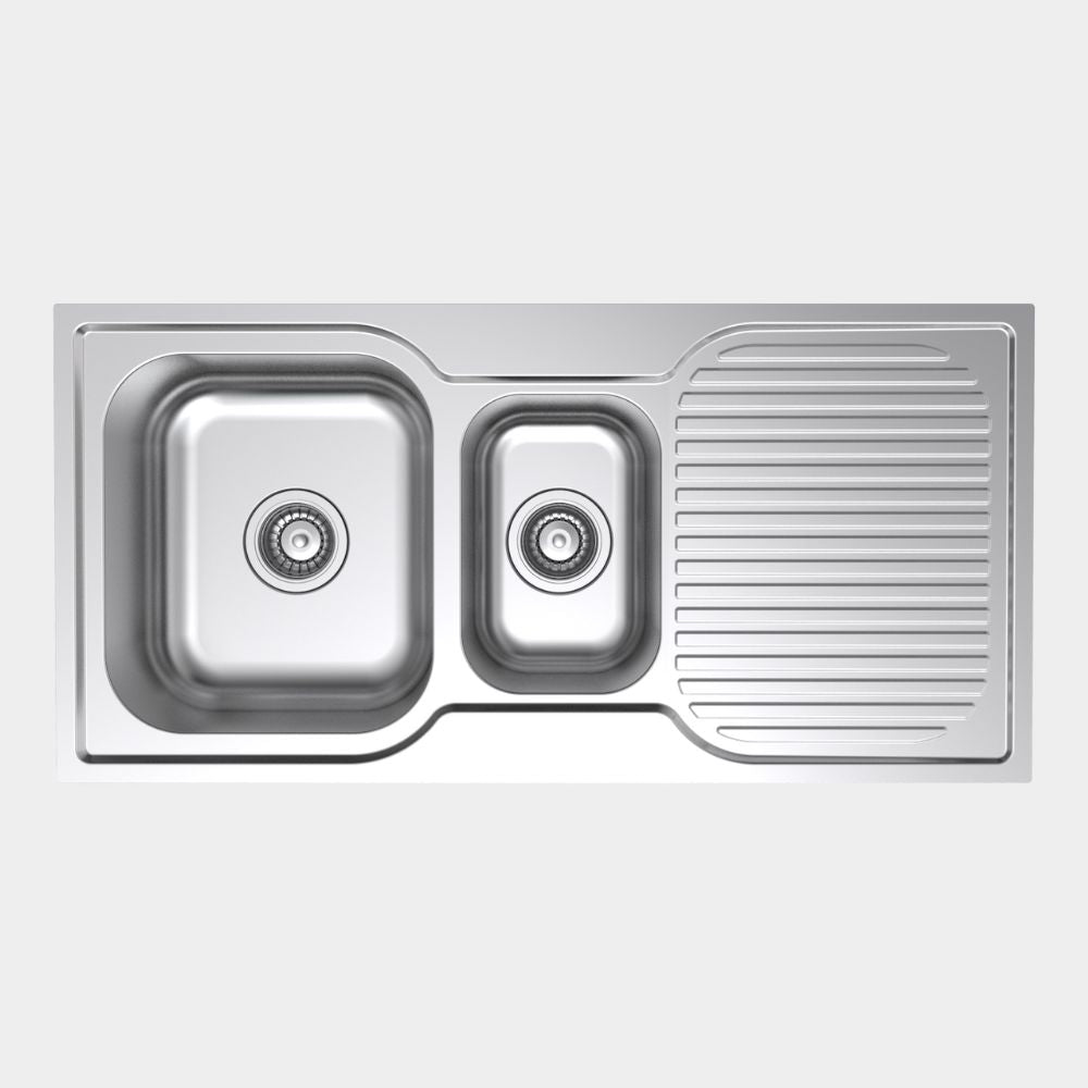 TURIN 980 Single & Half Bowl Sink with Drainer - Versatile and Functional Kitchen Fixture