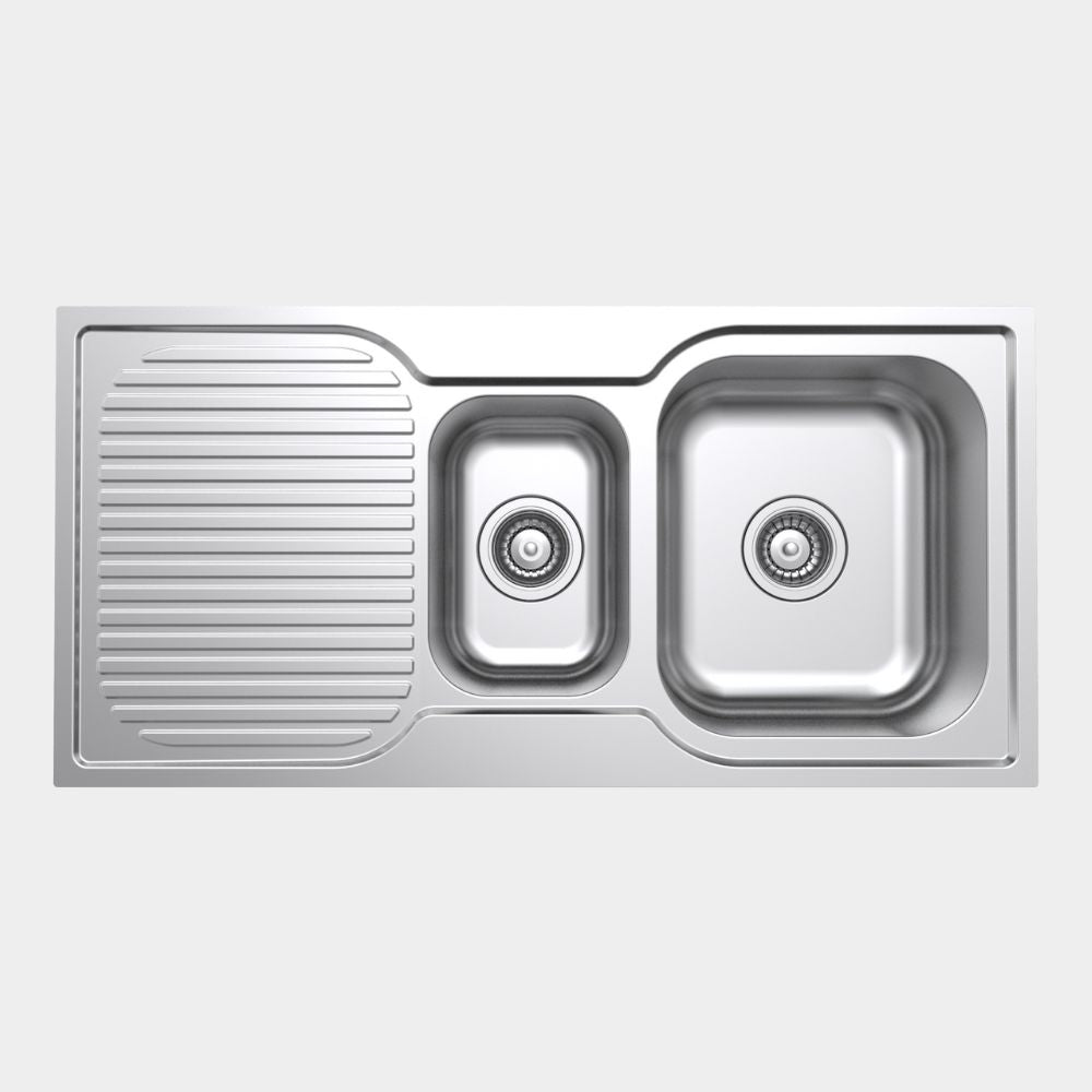TURIN 980 Single & Half Bowl Sink with Drainer - Efficient and Stylish Kitchen Fixture