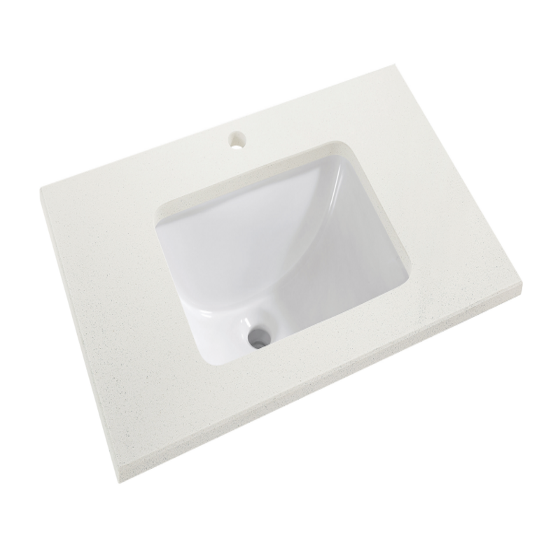 Sunny Stone Top with Ceramic Undermount Basin - Elevate your bathroom with sleek design and durable functionality