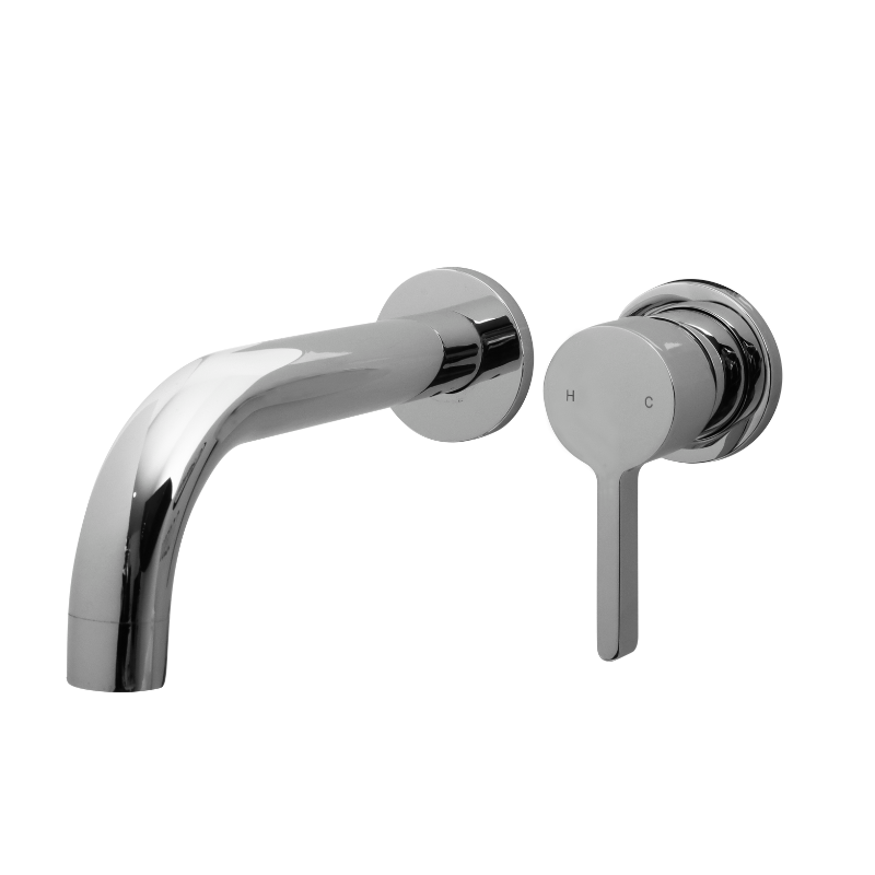 Sophisticated Siera Wall Bend Spout with 60mm Plates & Wall Mixer - Elevate your bathroom with style and functionality