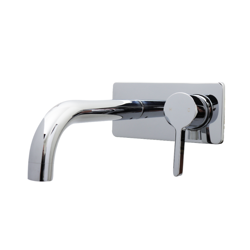 Elegant Siera Round Wall & Bend Spout Mixer - Upgrade your bathroom with sleek design and effortless functionality