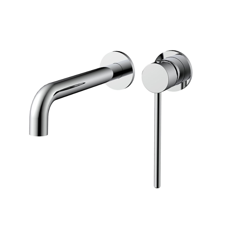 Milan wall bend spout with 60mm plates & wall mixer: Sleek design for modern bathrooms