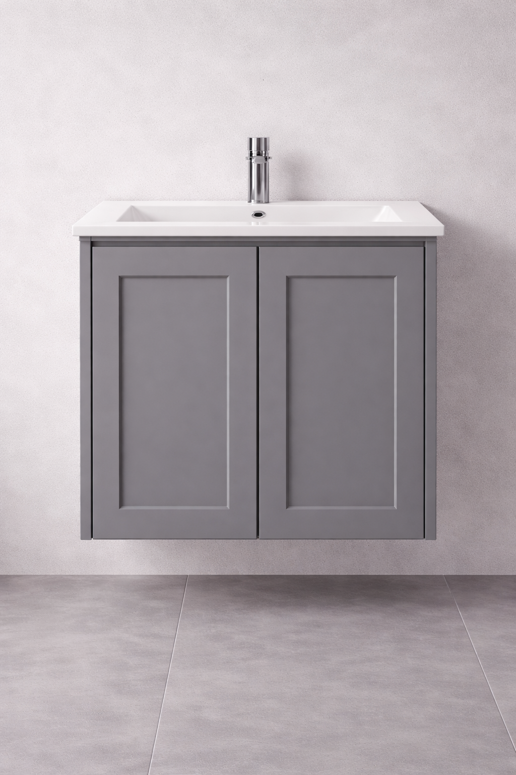 LUNA 600MM WALL HUNG VANITY | CERAMIC TOP