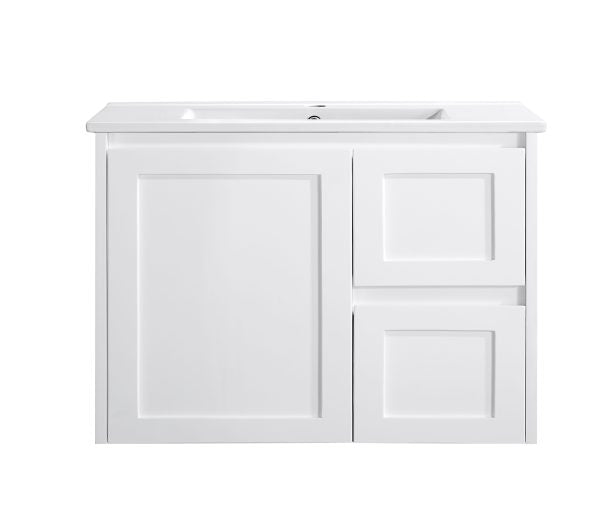LUNA | 750MM WALL HUNG VANITY WITH CERAMIC TOP