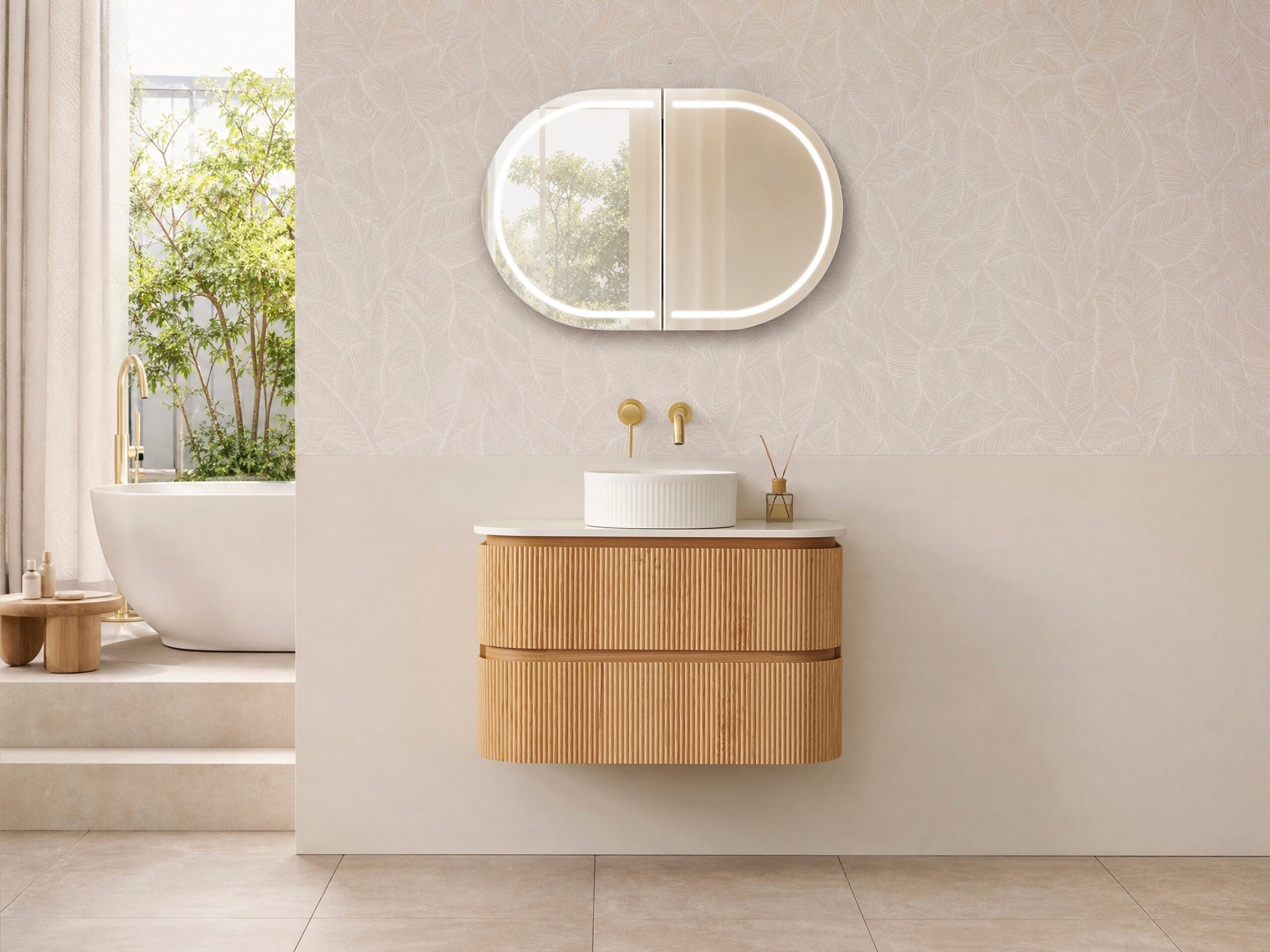 WINDSOR 900MM WALL HUNG VANITY | STONE TOP