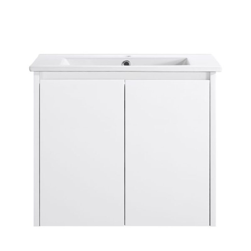 WILLOW | 600MM WALL HUNG VANITY | GLOSS WHITE | STONE TOP