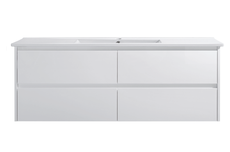YOKO 1200MM WALL HUNG VANITY | GLOSS WHITE | CERAMIC TOP