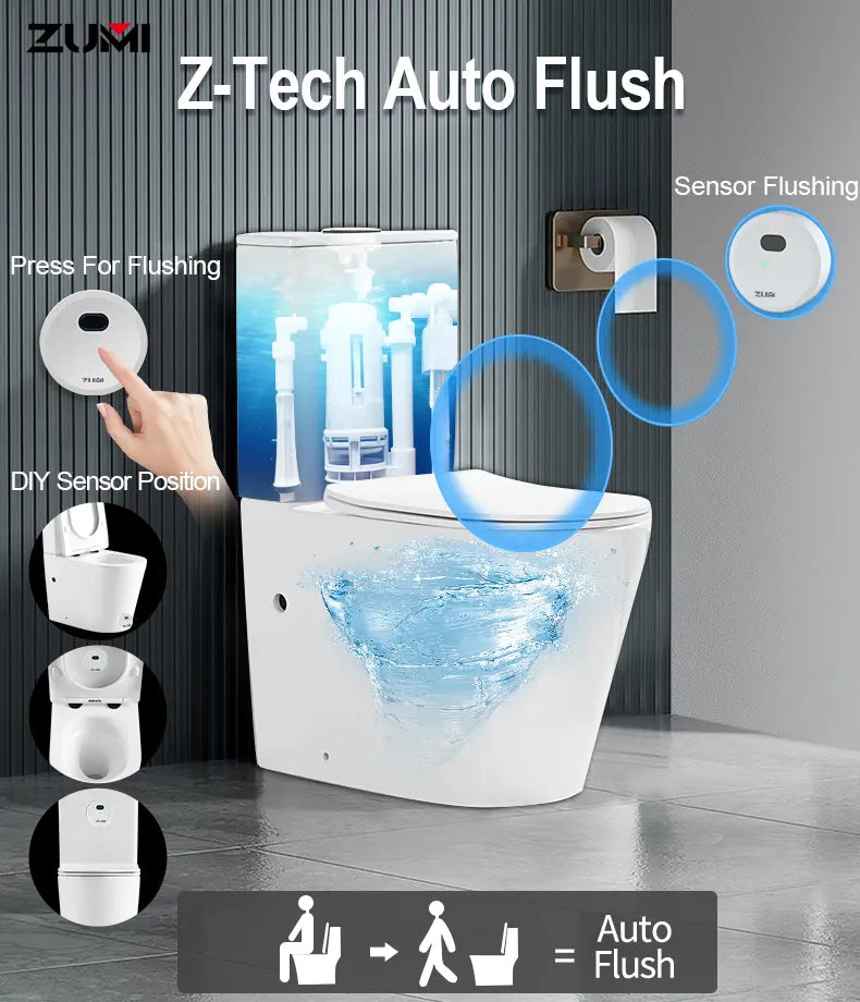 Z-Tech Auto Flush Device - Convenient and Hygienic Toilet Accessory